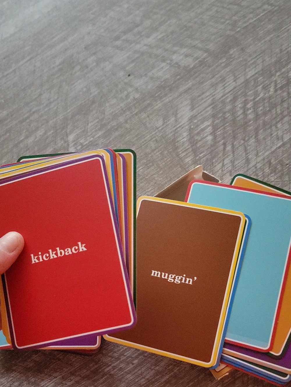Slang Flashcards Card Deck - Mustard & Cream Box